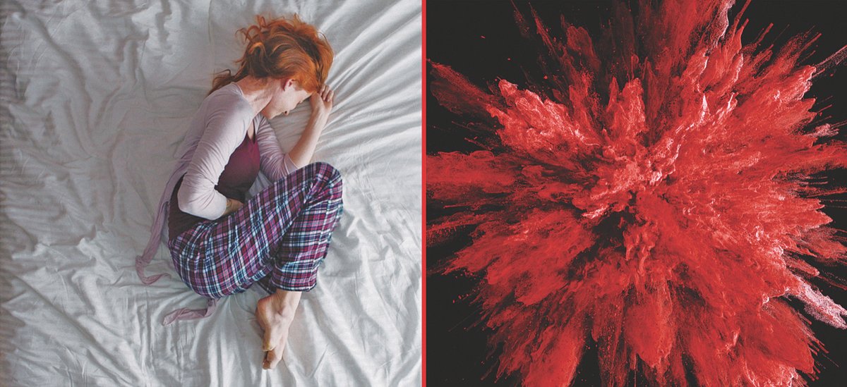 Менструална болка - метафора с експлозия